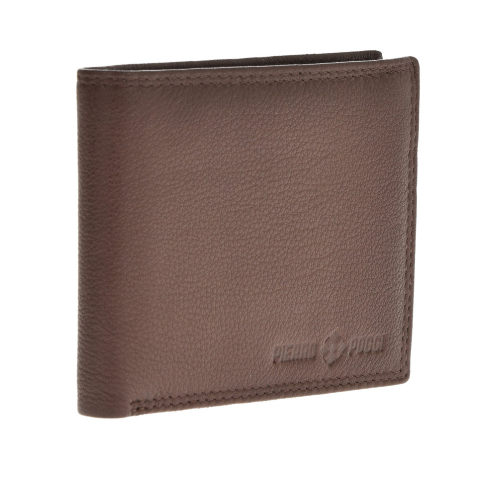 Set cadou barbati portofel si curea din piele naturala Pierro Poggi PP3007-130, Maro/Maro, #7, Bagsy