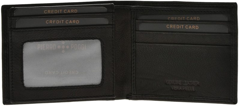 Portofel din piele naturala Pierro Poggi PP1002, Negru, #5, Bagsy