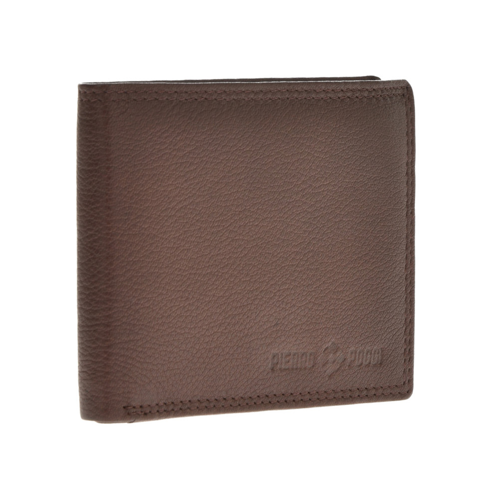 Portofel din piele naturala Pierro Poggi PP1003, Maro, #3, Bagsy