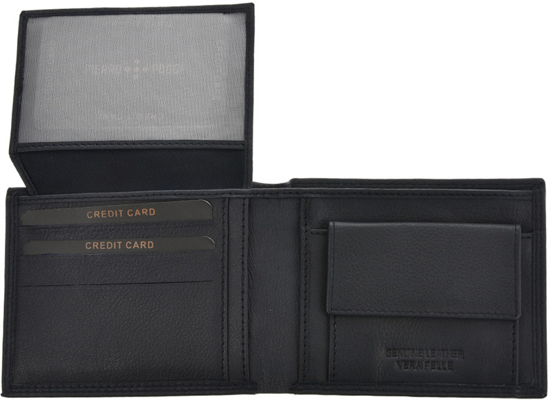 Set cadou barbati portofel si curea din piele naturala Pierro Poggi PP3009-115, Albastru/Albastru, #6, Bagsy