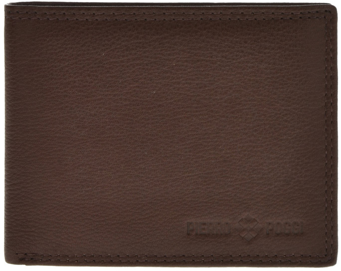 Portofel din piele naturala Pierro Poggi PP1004, Maro, #2, Bagsy