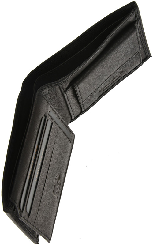 Set cadou barbati portofel si curea din piele naturala Pierro Poggi PP3006-120, Negru/Negru, #4, Bagsy