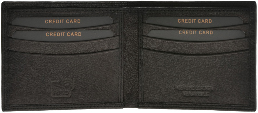 Portofel din piele naturala Pierro Poggi PP1005, Negru, #5, Bagsy