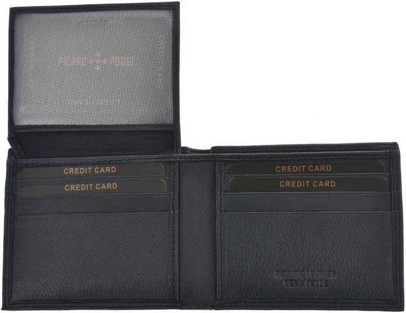 Portofel din piele naturala Pierro Poggi PP1006, Albastru, #7, Bagsy