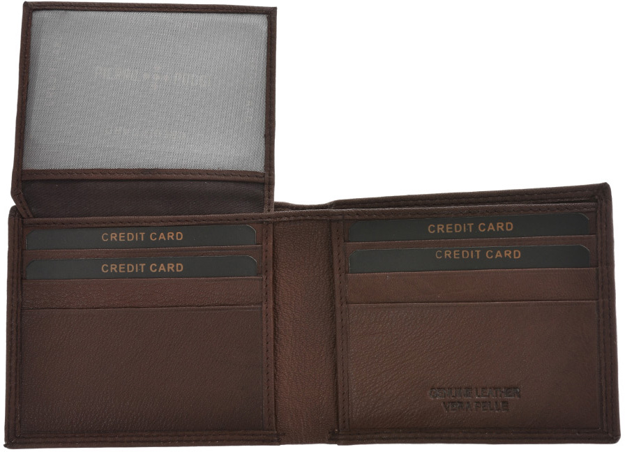 Portofel din piele naturala Pierro Poggi PP1006, Maro, #7, Bagsy