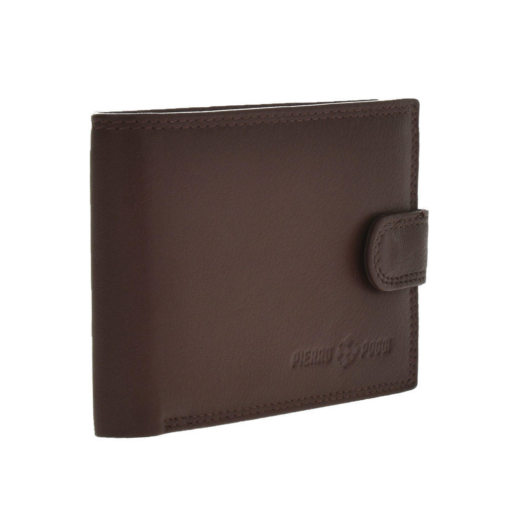 Portofel din piele naturala Pierro Poggi PP1008, Maro, #2, Bagsy