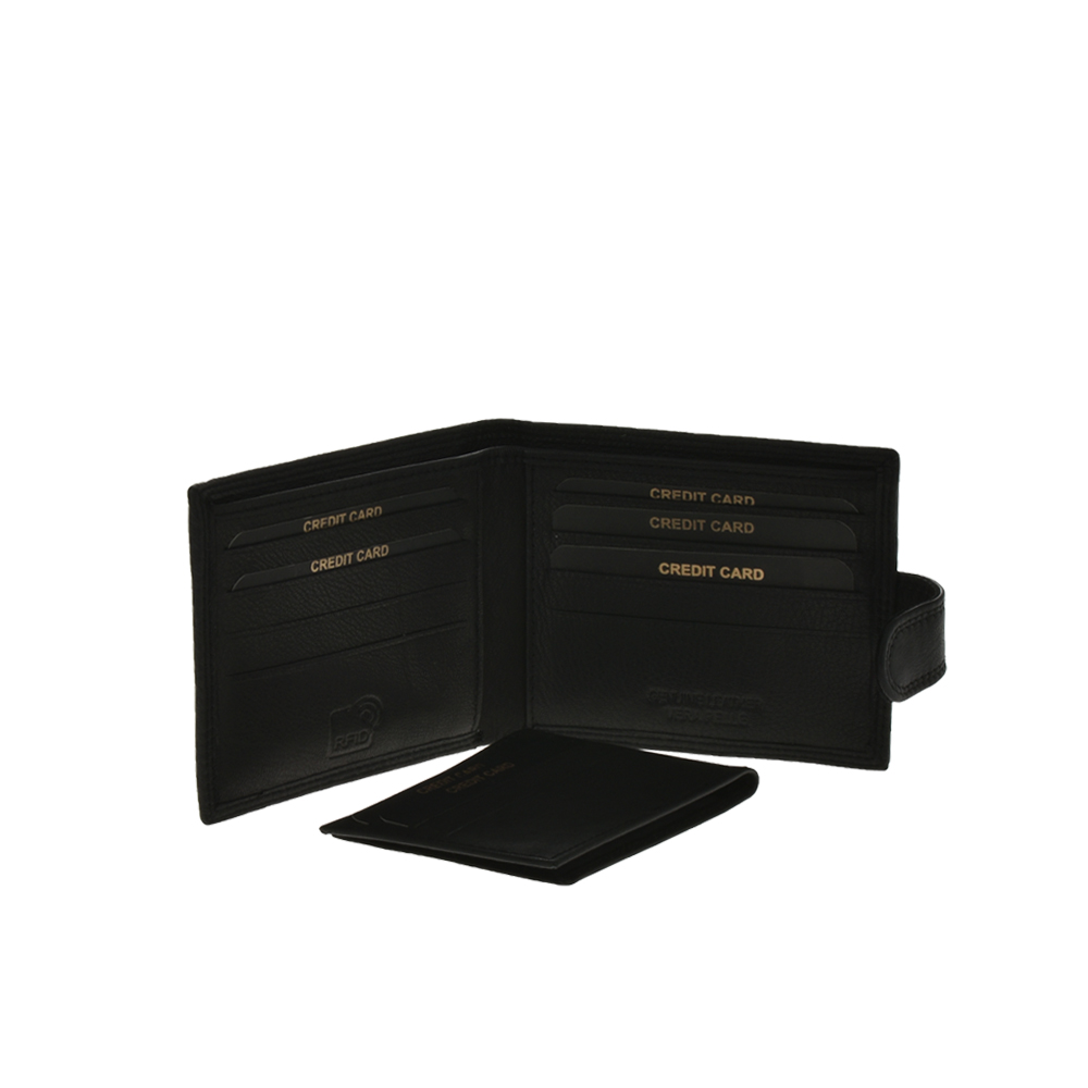 Portofel din piele naturala Pierro Poggi PP1008, Negru, #6, Bagsy