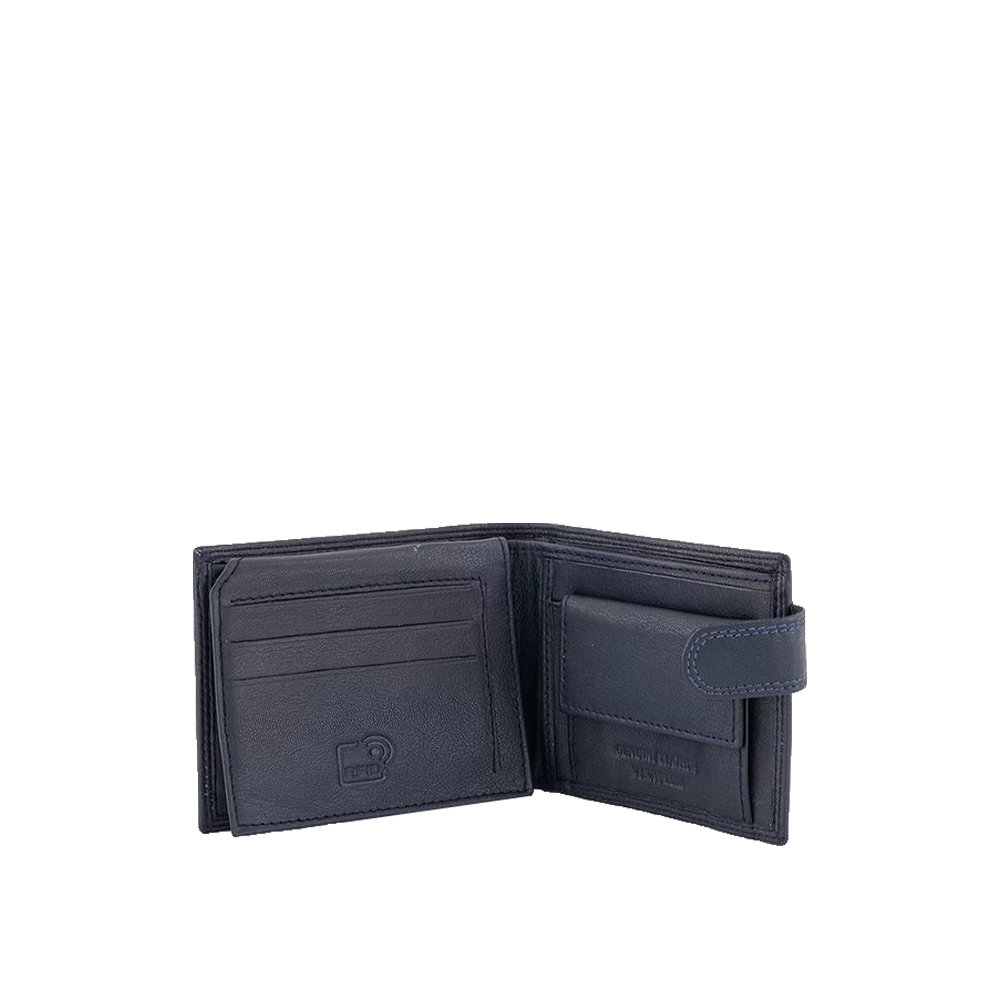 Portofel din piele naturala Pierro Poggi PP1010, Albastru, #3, Bagsy