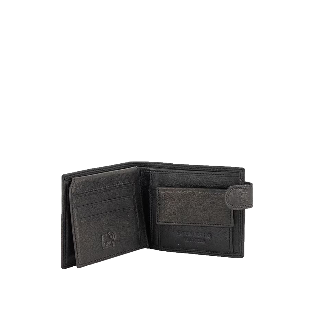 Portofel din piele naturala Pierro Poggi PP1010, Negru, #3, Bagsy