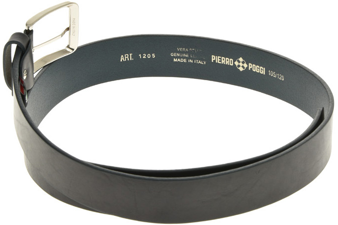 Curea barbati din piele naturala Pierro Poggi PP2001, Albastru-130 cm, #6, Bagsy