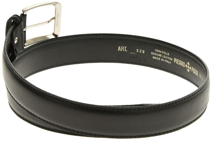 Curea barbati din piele naturala Pierro Poggi PP2002, Negru-120 cm, #6, Bagsy