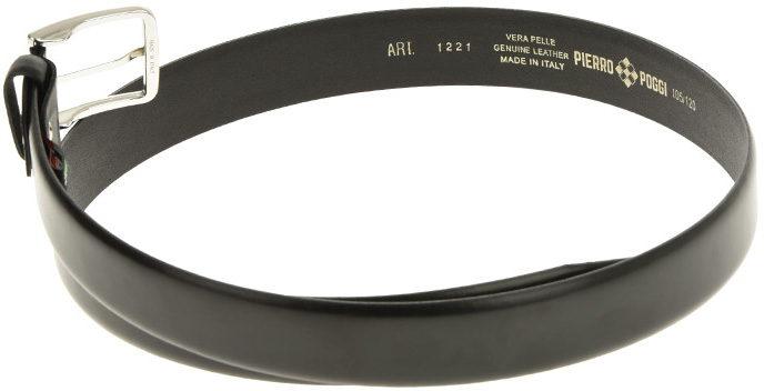 Curea barbati din piele naturala Pierro Poggi PP2003, Negru-125 cm, #4, Bagsy