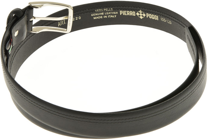 Curea barbati din piele naturala Pierro Poggi PP2004, Negru-125 cm, #4, Bagsy