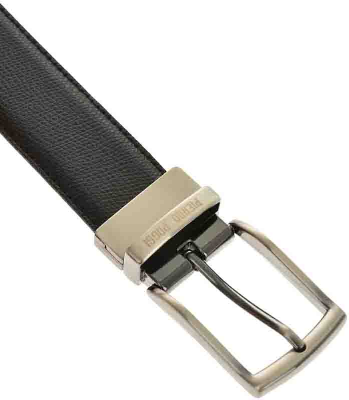 Curea barbati reversibila din piele naturala Pierro Poggi PP2005, Negru/Albastru-120 cm, #3, Bagsy