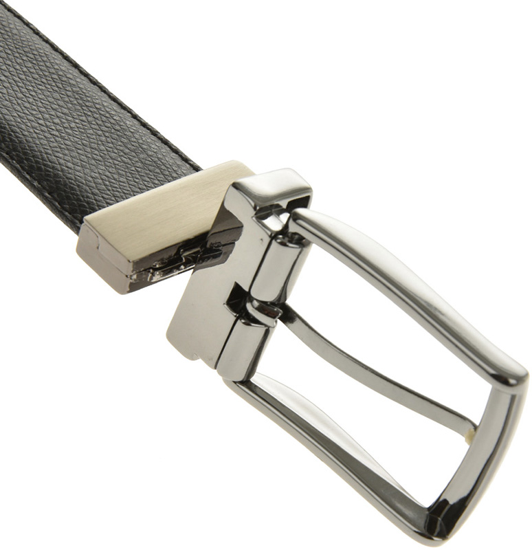 Curea barbati reversibila din piele naturala Pierro Poggi PP2005, Negru/Maro-110 cm, #5, Bagsy