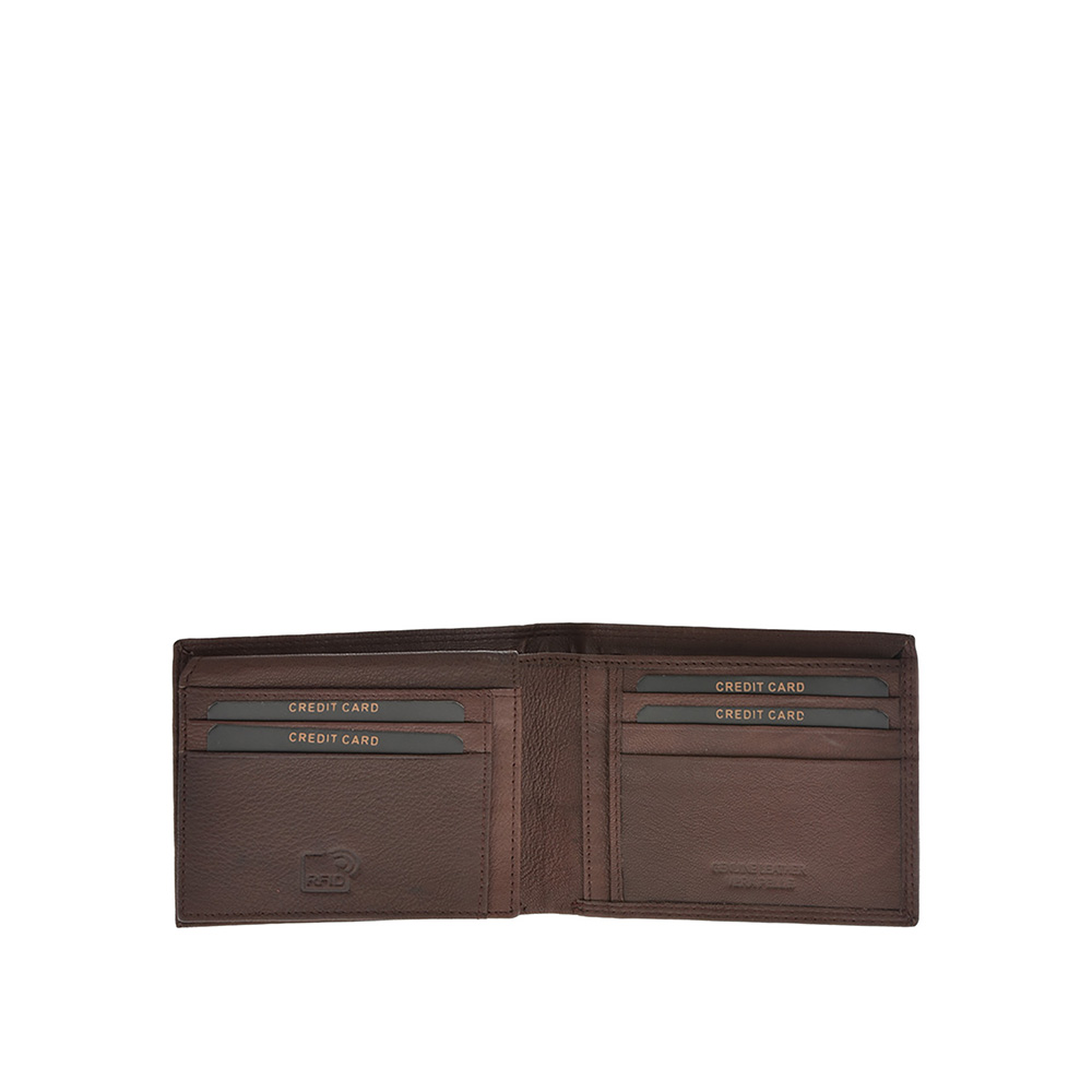 Set cadou barbati portofel si curea din piele naturala Pierro Poggi PP3005-125, Maro/Maro, #4, Bagsy