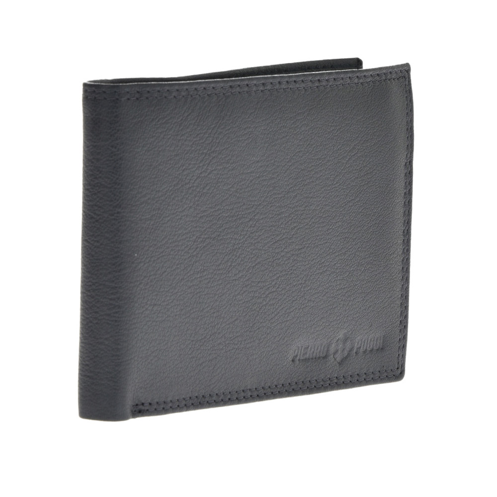 Set cadou barbati portofel si curea din piele naturala Pierro Poggi PP3008-125, Albastru/Albastru, #3, Bagsy