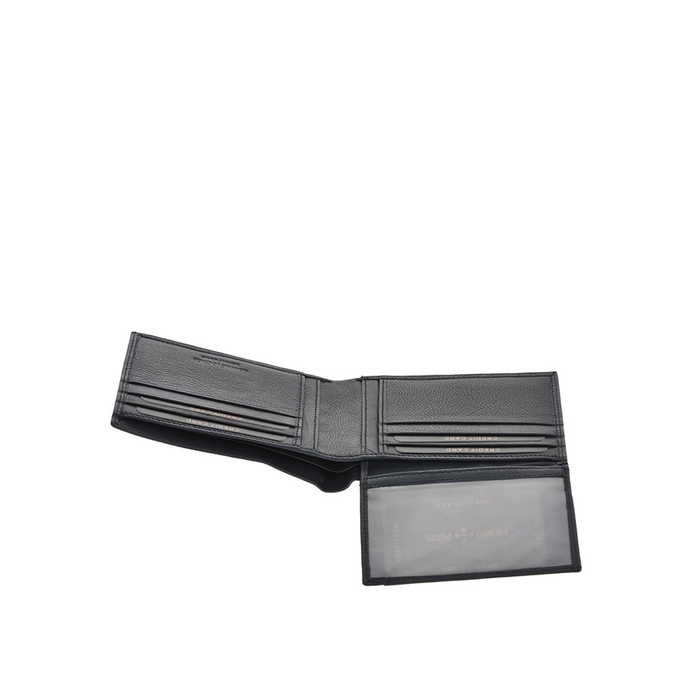 Set cadou barbati portofel si curea din piele naturala Pierro Poggi PP3008-115, Albastru/Albastru, #5, Bagsy