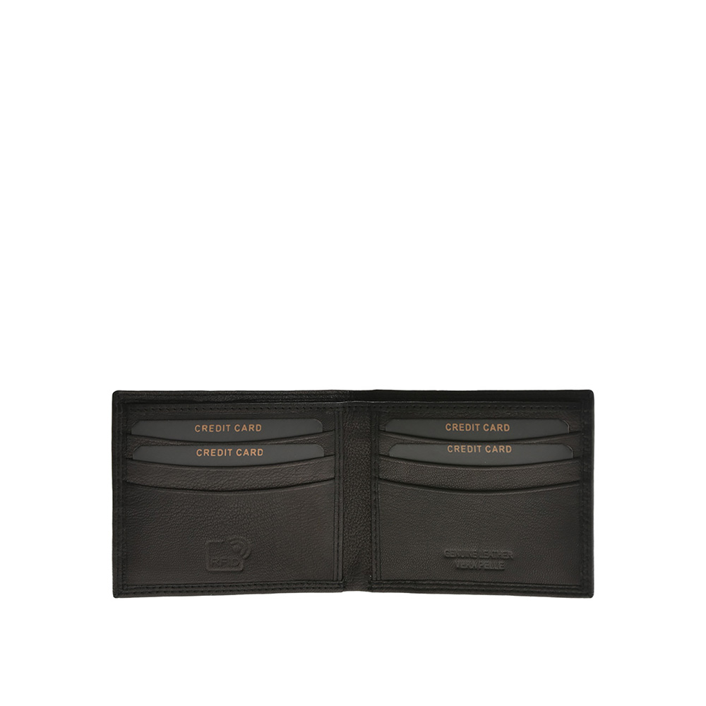 Set cadou barbati portofel si curea din piele naturala Pierro Poggi PP3010-125, Negru/Negru, #4, Bagsy