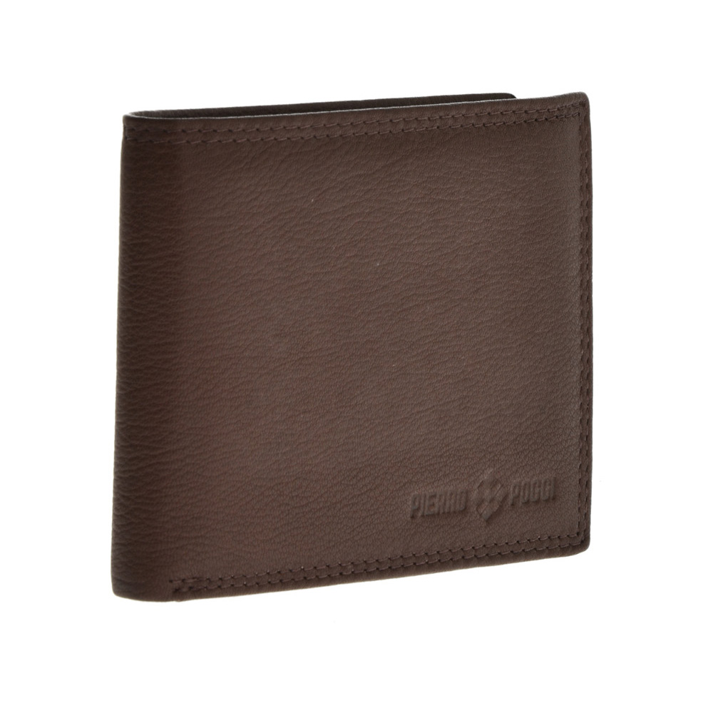 Set cadou barbati portofel si curea din piele naturala Pierro Poggi PP3011-120, Maro/Maro, #3, Bagsy