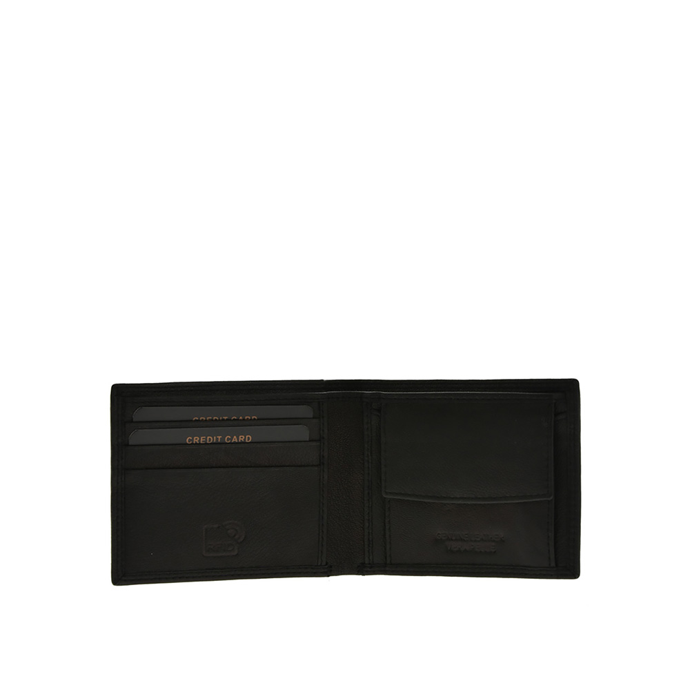  Set cadou barbati portofel si curea din piele naturala Pierro Poggi PP3012-125, Negru/Negru, #5, Bagsy