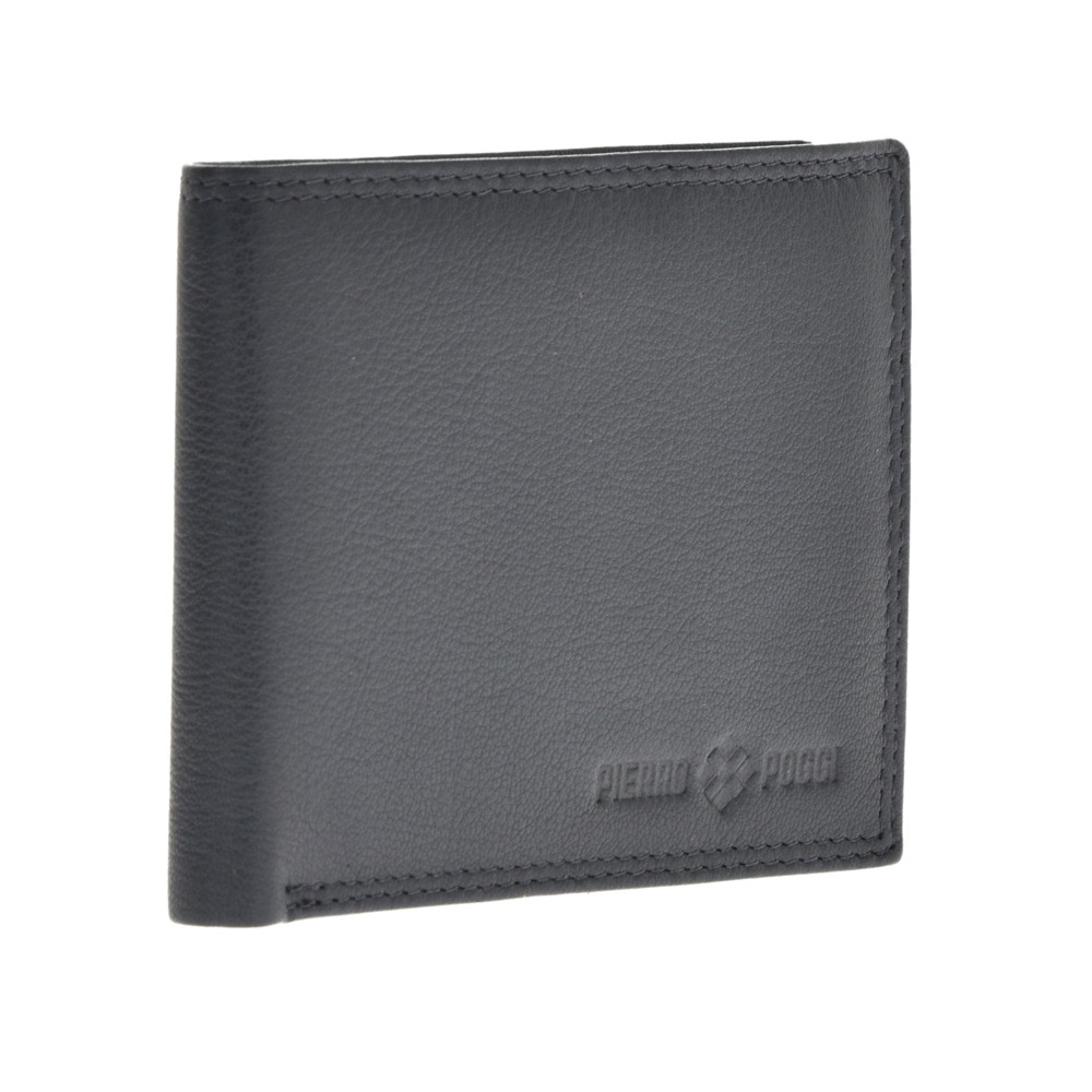 Set cadou barbati portofel si curea reversibila din piele naturala Pierro Poggi PP3015-115, Albastru/Albastru, #3, Bagsy