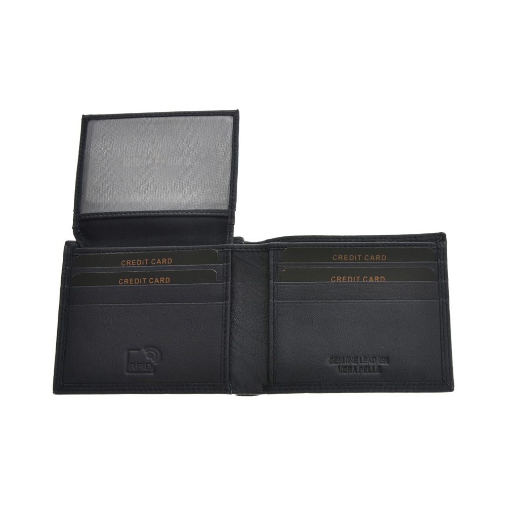 Set cadou barbati portofel si curea reversibila din piele naturala Pierro Poggi PP3015-115, Albastru/Albastru, #5, Bagsy