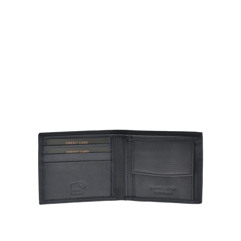 Set cadou barbati portofel si curea din piele naturala Pierro Poggi PP3017-125, Albastru/Albastru, #4, Bagsy