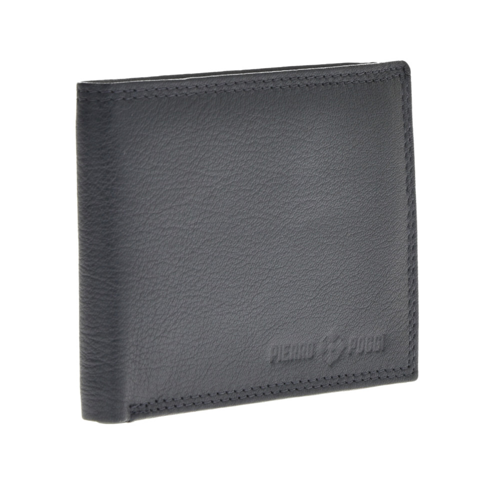 Set cadou barbati portofel si curea reversibila din piele naturala Pierro Poggi PP3019-120, Albastru/Albastru, #3, Bagsy