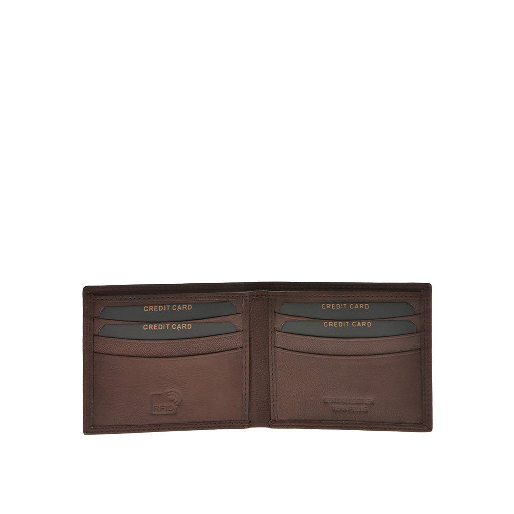 Set cadou barbati portofel si curea din piele naturala Pierro Poggi PP3023-125, Maro/Maro , #4, Bagsy