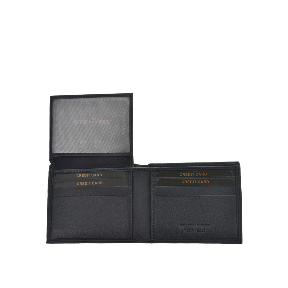 Set cadou barbati portofel si curea din piele naturala Pierro Poggi PP3024-120, Albastru/Albastru, #5, Bagsy