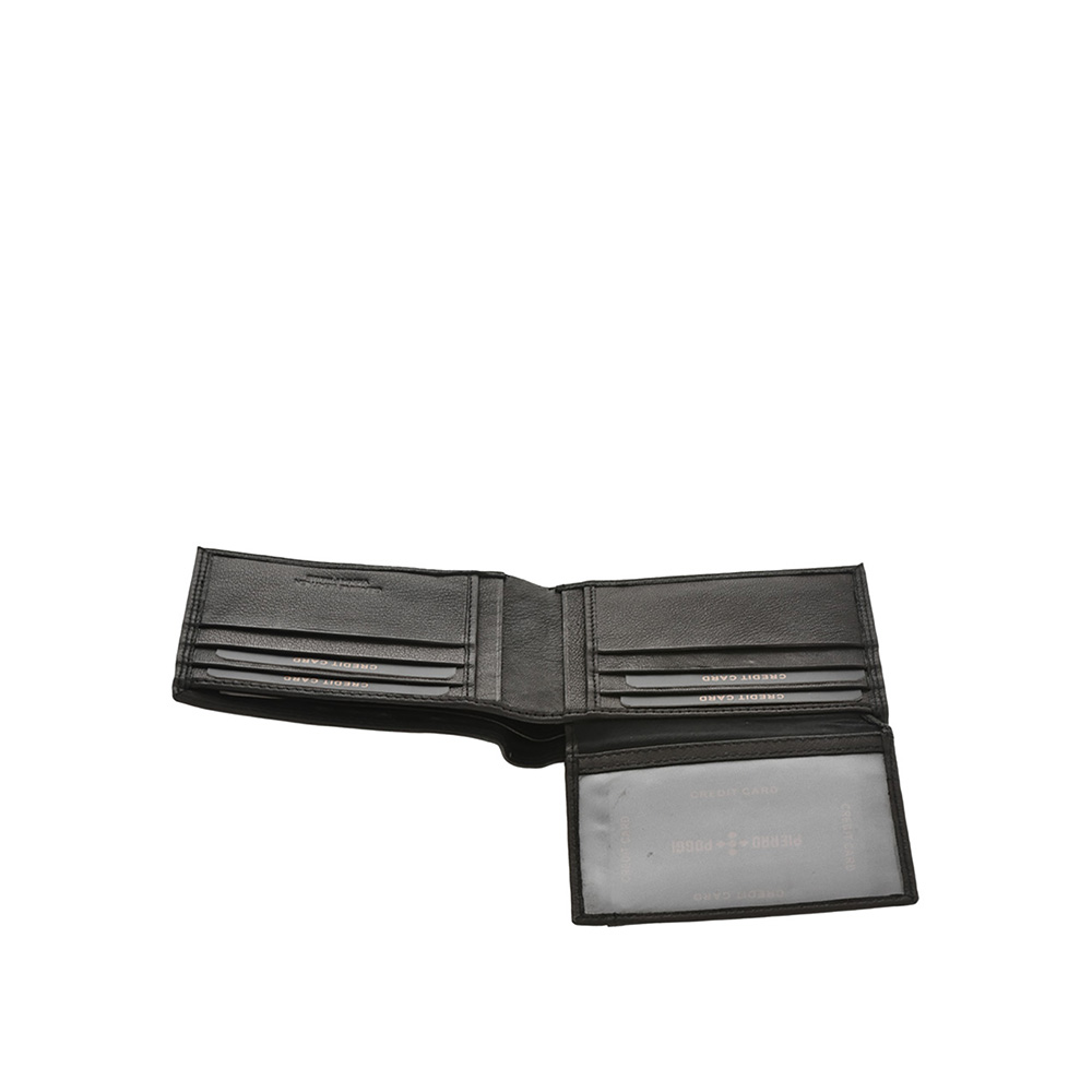 Set cadou barbati portofel si curea din piele naturala Pierro Poggi PP3025-120, Negru/Negru, #4, Bagsy