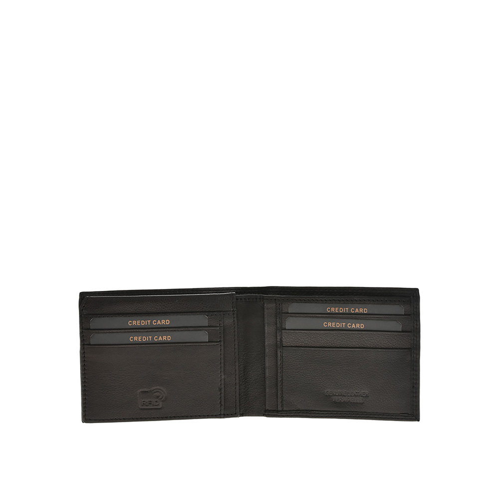 Set cadou barbati portofel si curea din piele naturala Pierro Poggi PP3028-115, Negru/Negru, Nr. 4, Bagsy