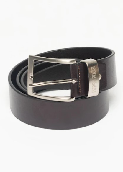 Set cadou barbati portofel si curea din piele naturala Pierro Poggi PP3031-125, Maro, Nr. 2, Bagsy