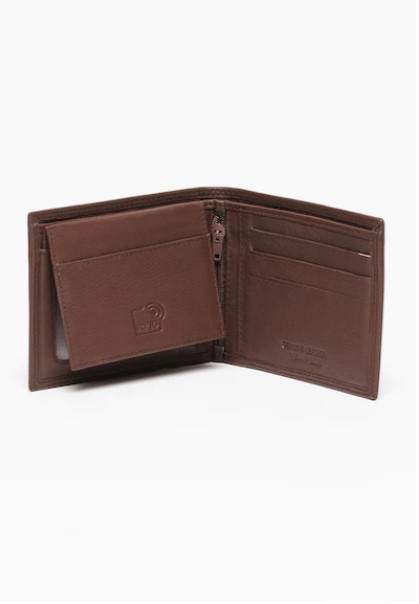 Set cadou barbati portofel si curea din piele naturala Pierro Poggi PP3031-125, Maro, Nr. 3, Bagsy