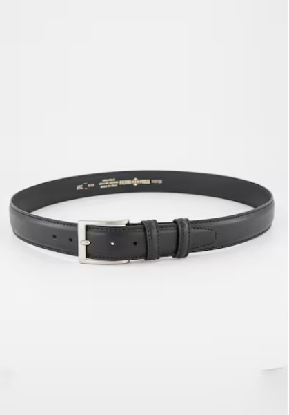 Set cadou barbati portofel si curea din piele naturala Pierro Poggi PP3032-125, Negru Nou, Nr. 2, Bagsy