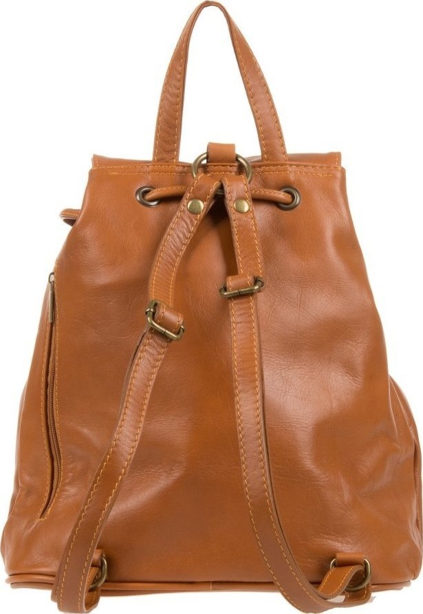 Rucsac din piele naturala Chiara Canotti CC0147, Cognac, #3, Bagsy