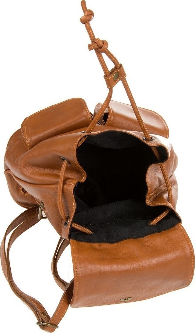 Rucsac din piele naturala Chiara Canotti CC0147, Cognac, #4, Bagsy