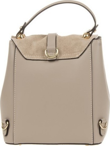 Rucsac din piele naturala Antonia Moretti AM0326, Grej, #3, Bagsy