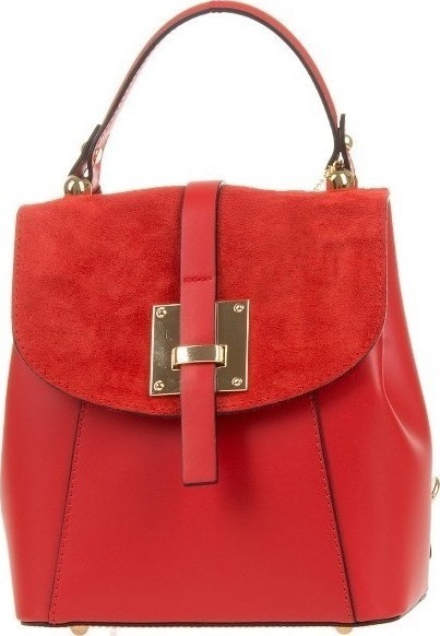 Rucsac din piele naturala Antonia Moretti AM0326, Rosu, #1, Bagsy