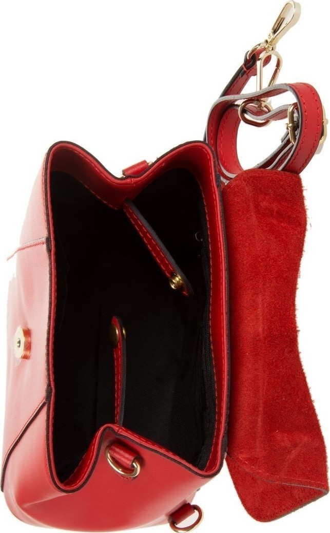 Rucsac din piele naturala Antonia Moretti AM0326, Rosu, #4, Bagsy