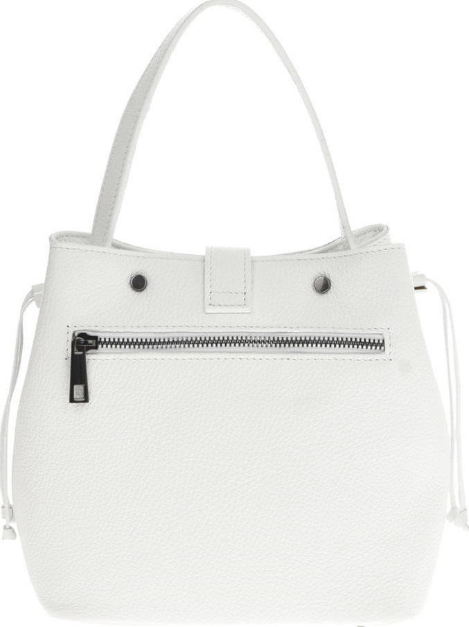 Geanta de mana din piele naturala Chiara Canotti CC0709, Alb, #3, Bagsy