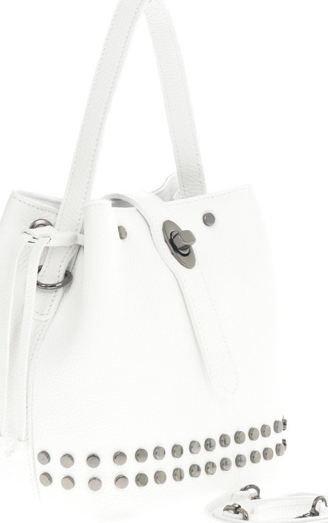Geanta de mana din piele naturala Chiara Canotti CC0709, Alb, #2, Bagsy