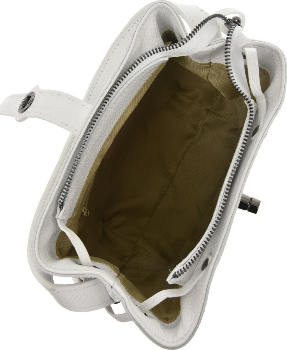 Geanta de mana din piele naturala Chiara Canotti CC0709, Alb, #4, Bagsy