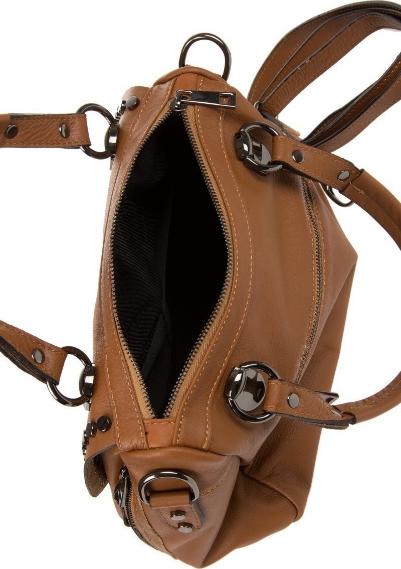 Geanta de mana din piele naturala Antonia Moretti AM0338, Cognac, #4, Bagsy