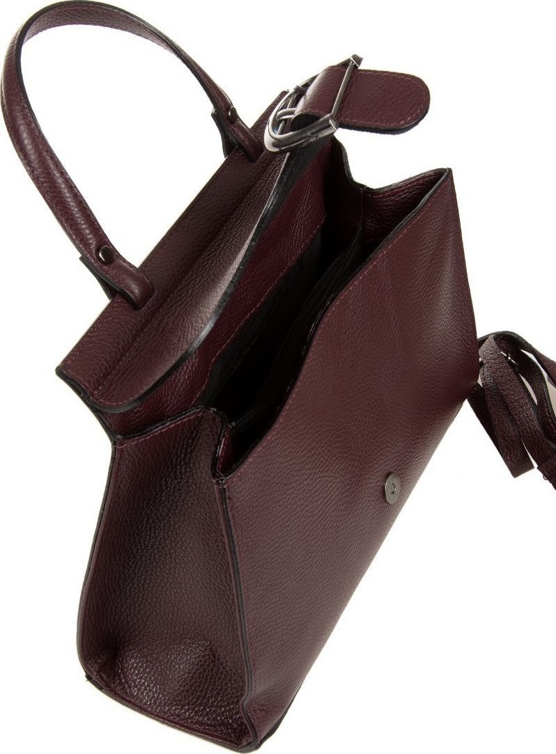 Geanta de mana din piele naturala Antonia Moretti AM0348, Visiniu, #4, Bagsy