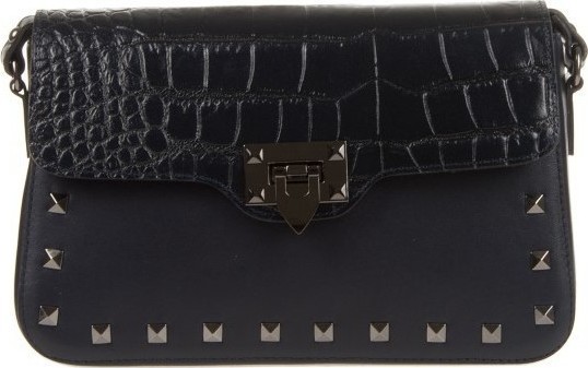 Geanta de umar din piele naturala Antonia Moretti AM0337, Albastru, #1, Bagsy