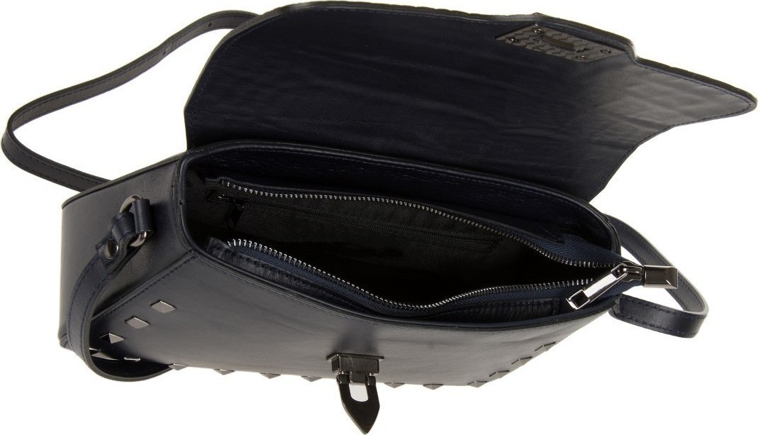 Geanta de umar din piele naturala Antonia Moretti AM0337, Albastru, #4, Bagsy