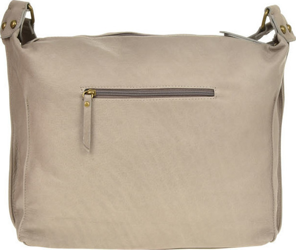 Geanta de umar din piele naturala Promesse PR0489, Gri, #3, Bagsy