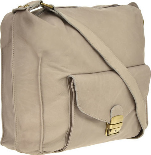 Geanta de umar din piele naturala Promesse PR0489, Gri, #2, Bagsy